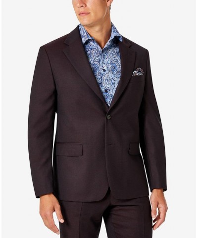 Men's Classic-Fit Wool Suit Separates Red $77.40 Suits