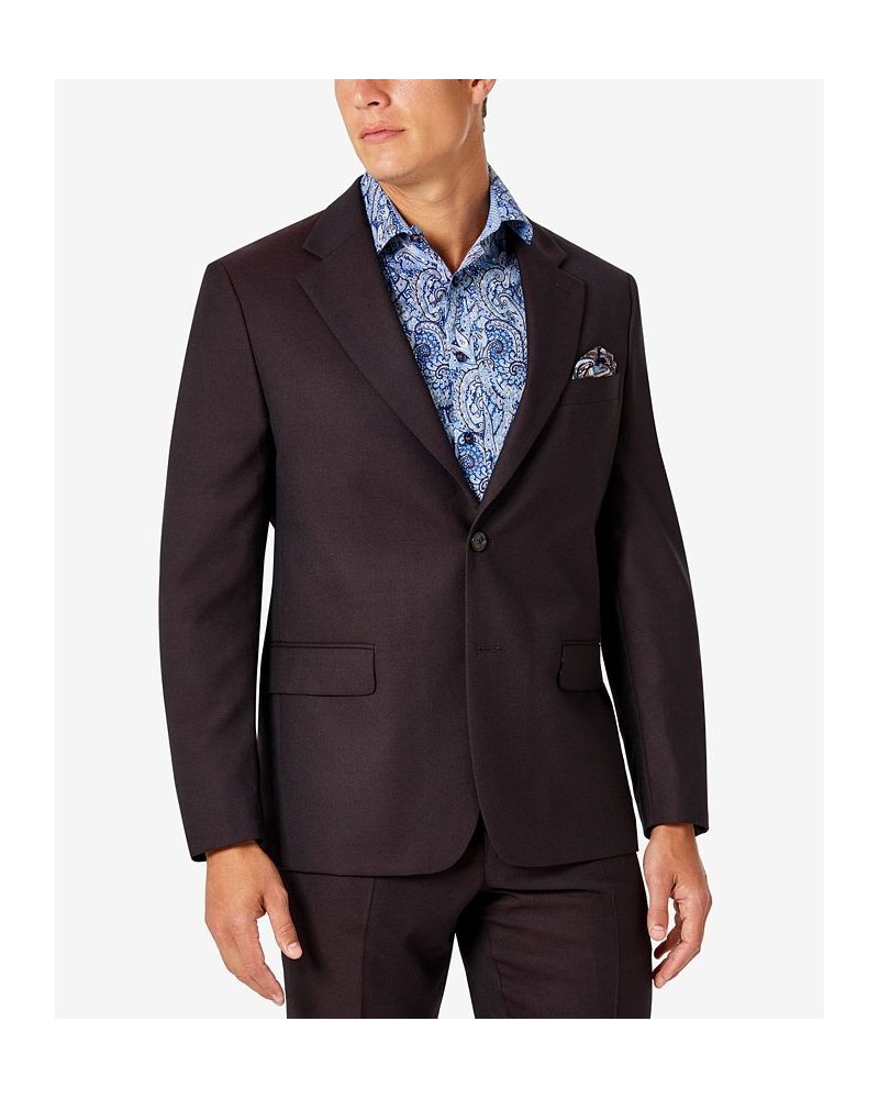 Men's Classic-Fit Wool Suit Separates Red $77.40 Suits