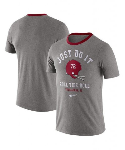 Men's Heathered Gray Alabama Crimson Tide Vault Helmet Tri-Blend T-shirt $24.74 T-Shirts