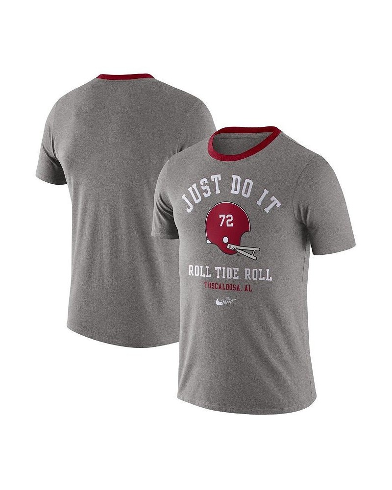 Men's Heathered Gray Alabama Crimson Tide Vault Helmet Tri-Blend T-shirt $24.74 T-Shirts