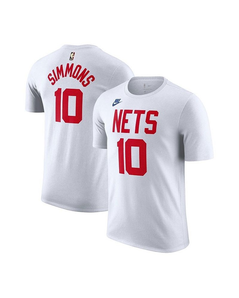 Men's Ben Simmons White Brooklyn Nets 2022/23 Classic Edition Name and Number T-shirt $26.99 T-Shirts