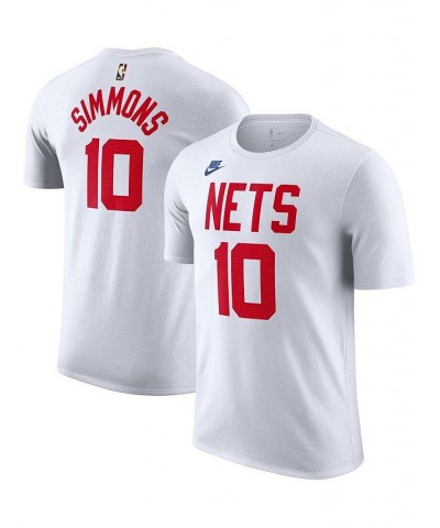 Men's Ben Simmons White Brooklyn Nets 2022/23 Classic Edition Name and Number T-shirt $26.99 T-Shirts