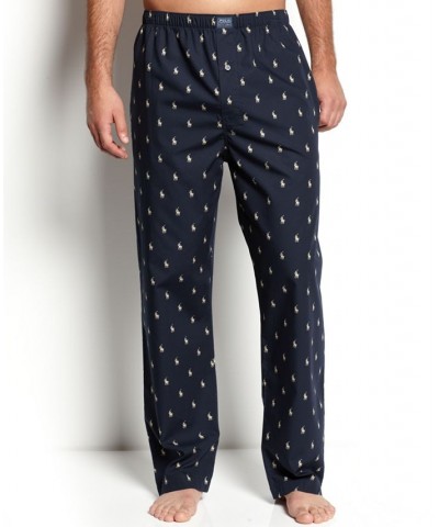 Men's Polo Player Pajama Pants Navy $27.95 Pajama