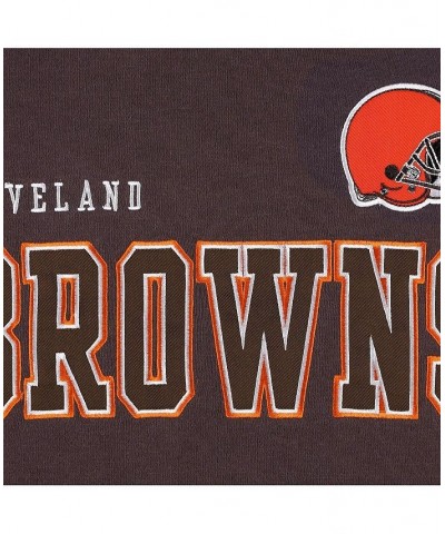 Men's Brown Cleveland Browns Draft Fleece Raglan Pullover Hoodie $47.70 Sweatshirt