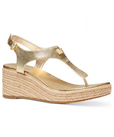 Women's Laney Thong Espadrille Sandals Gold $53.55 Shoes