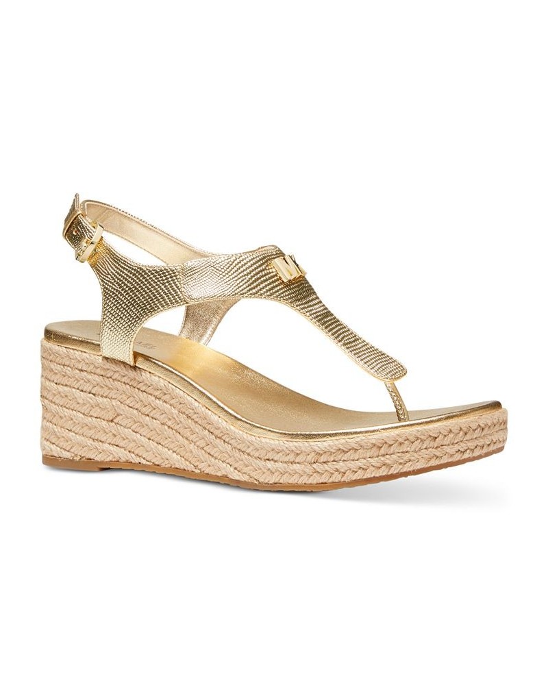 Women's Laney Thong Espadrille Sandals Gold $53.55 Shoes