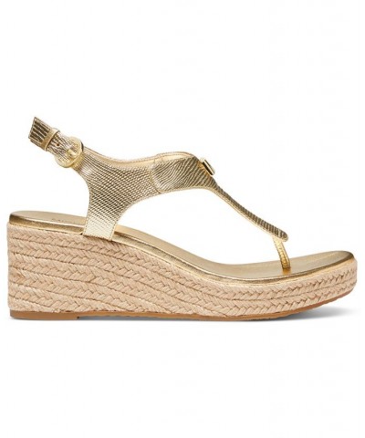 Women's Laney Thong Espadrille Sandals Gold $53.55 Shoes