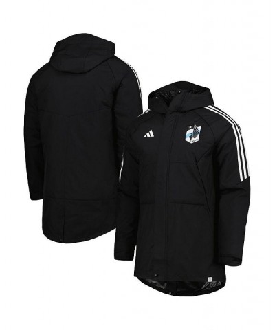 Men's Black Minnesota United FC Stadium Parka Raglan Full-Zip Hoodie Jacket $79.80 Jackets