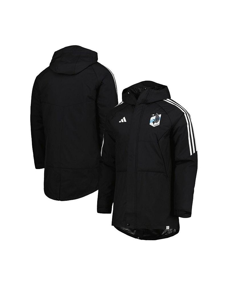 Men's Black Minnesota United FC Stadium Parka Raglan Full-Zip Hoodie Jacket $79.80 Jackets