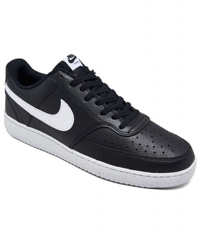 Men's Court Vision Low Next Nature Casual Sneakers Black $44.20 Shoes