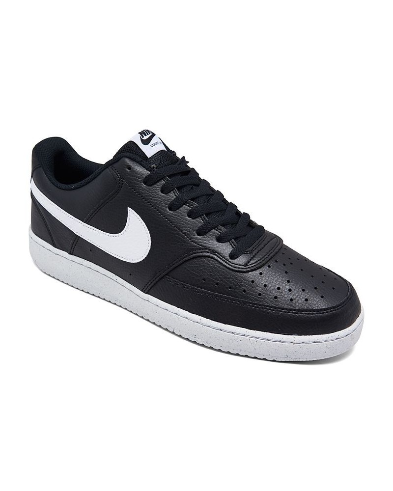 Men's Court Vision Low Next Nature Casual Sneakers Black $44.20 Shoes