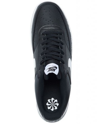 Men's Court Vision Low Next Nature Casual Sneakers Black $44.20 Shoes