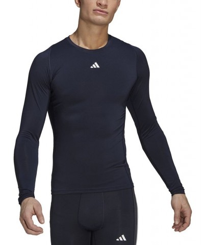 Men's Techfit Performance Training Long-Sleeve T-Shirt Blue $15.95 T-Shirts