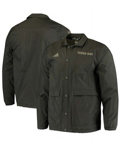 Men's Olive Texas A M Aggies Salute To Service Full-Snap Jacket $29.93 Jackets