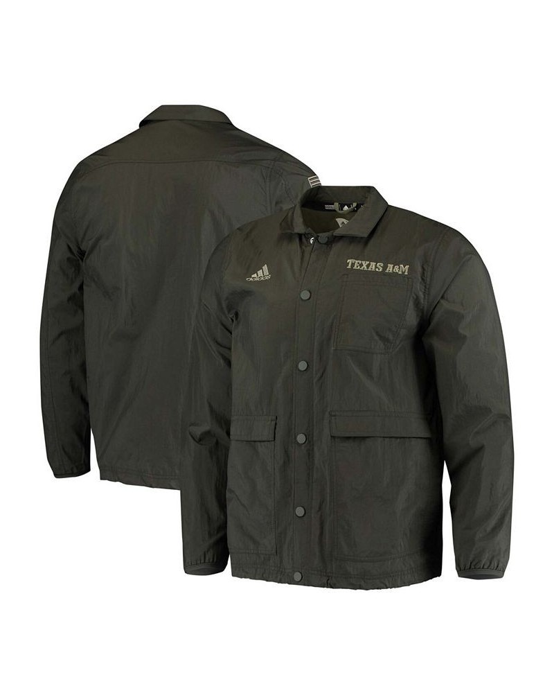 Men's Olive Texas A M Aggies Salute To Service Full-Snap Jacket $29.93 Jackets