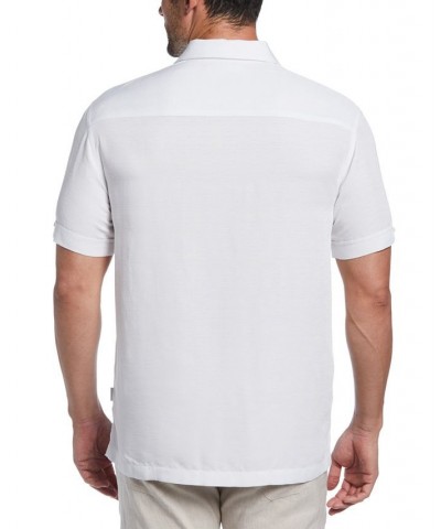 Men's Textured Tropical Short-Sleeve Shirt White $23.94 Shirts