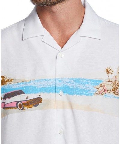 Men's Textured Tropical Short-Sleeve Shirt White $23.94 Shirts