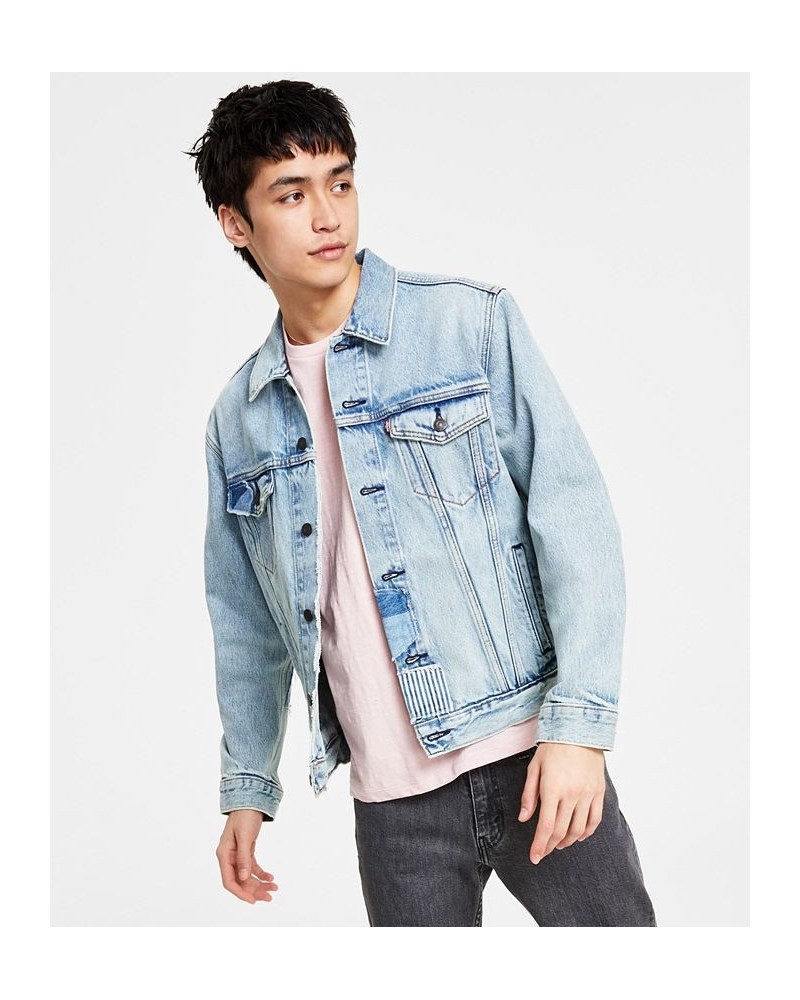 Men's Denim Trucker Jacket Writers Block Dx $45.89 Jackets