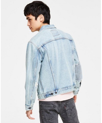 Men's Denim Trucker Jacket Writers Block Dx $45.89 Jackets