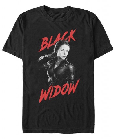 Marvel Men's Avengers Infinity War Dark Painted Black Widow Short Sleeve T-Shirt Black $15.75 T-Shirts