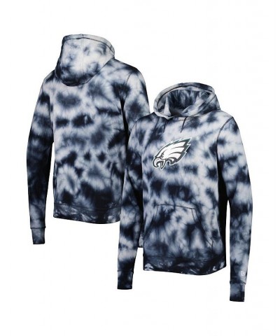 Men's Black Philadelphia Eagles Team Tie-Dye Pullover Hoodie $48.59 Sweatshirt