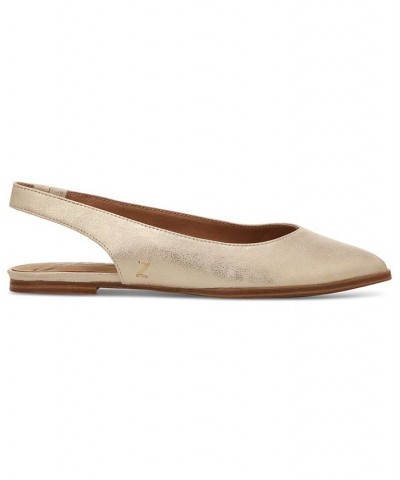 Women's Helene Pointed-Toe Slingback Flats Brown $39.16 Shoes