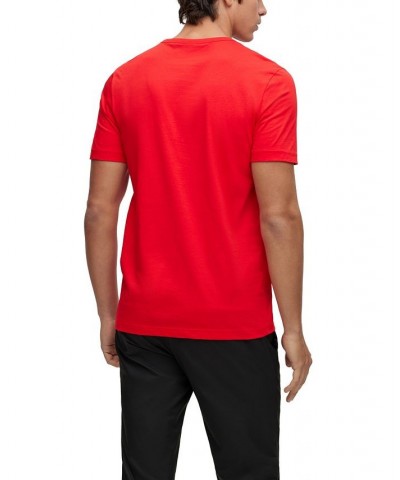 BOSS Men's Regular-Fit Logo Cotton T-shirt Red $32.64 T-Shirts