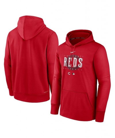 Men's Red Cincinnati Reds Authentic Collection Pregame Performance Pullover Hoodie $52.24 Sweatshirt