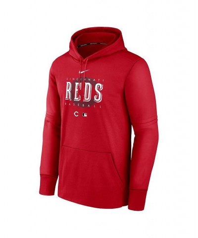 Men's Red Cincinnati Reds Authentic Collection Pregame Performance Pullover Hoodie $52.24 Sweatshirt