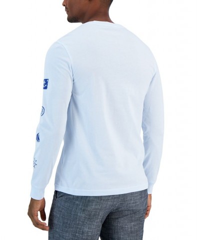 Men's Cypress Marina Classic-Fit Graphic Long-Sleeve T-Shirt Blue $10.34 Shirts