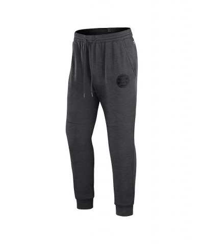 Men's Branded Heather Charcoal Boston Bruins Authentic Pro Road Jogger Sweatpants $45.60 Pants