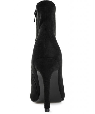 Women's Cameron Stiletto Booties Black $45.50 Shoes