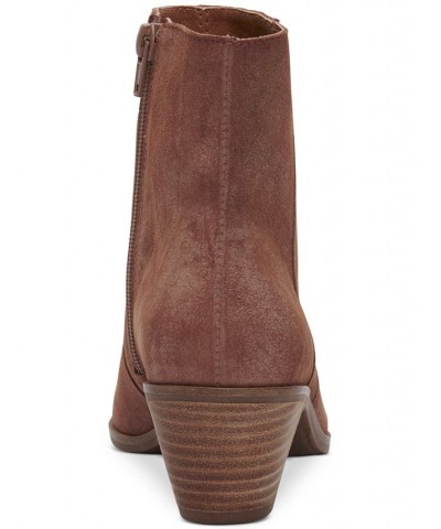 Women's Goddiy Western Booties Brown $27.27 Shoes