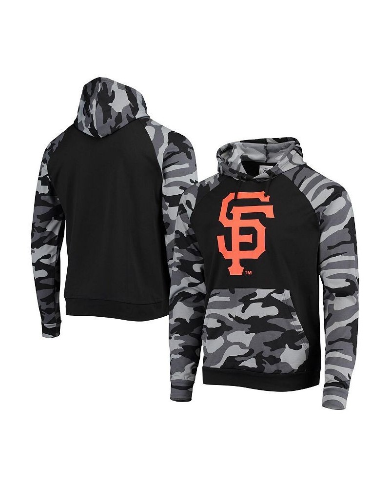 Men's Black San Francisco Giants Camo Raglan Pullover Hoodie $24.80 Sweatshirt