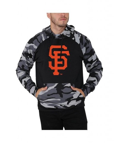 Men's Black San Francisco Giants Camo Raglan Pullover Hoodie $24.80 Sweatshirt