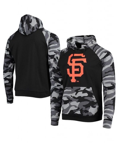 Men's Black San Francisco Giants Camo Raglan Pullover Hoodie $24.80 Sweatshirt