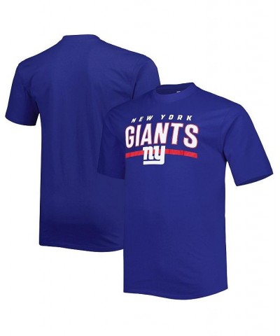 Men's Branded Royal New York Giants Big and Tall Speed and Agility T-shirt $21.12 T-Shirts