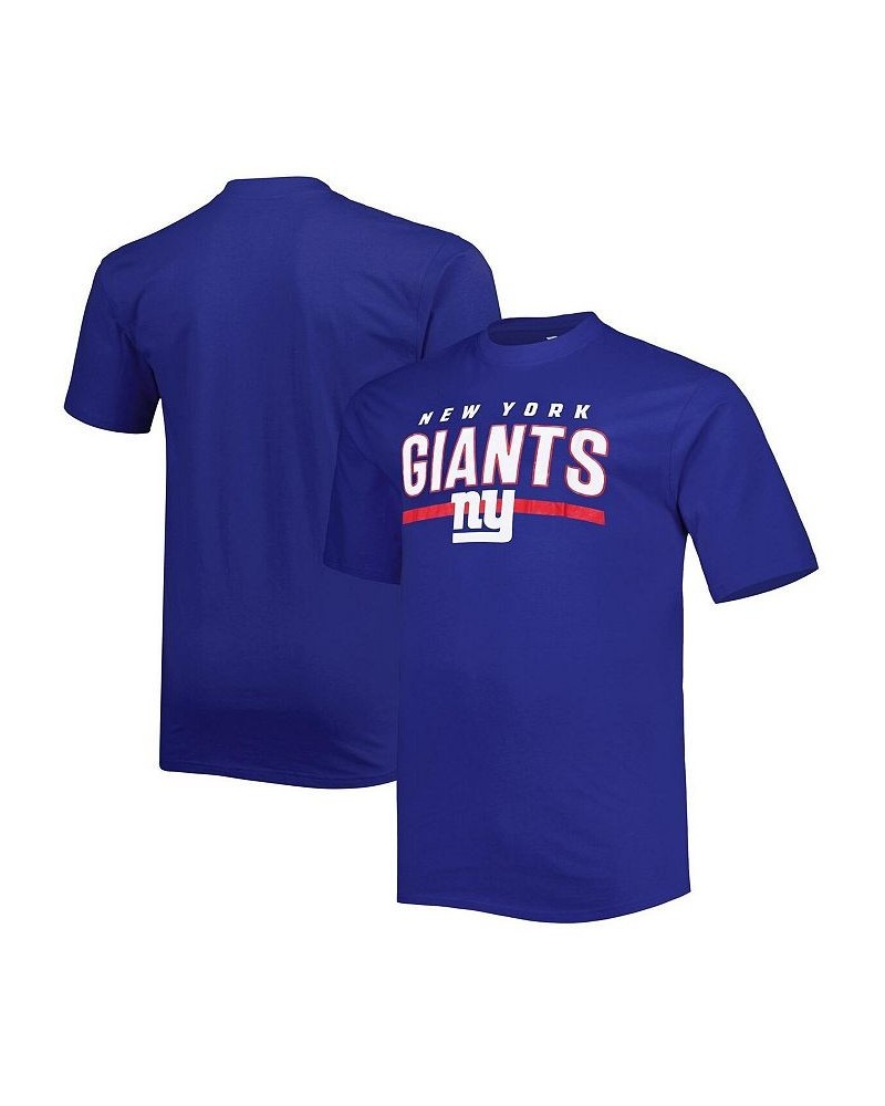 Men's Branded Royal New York Giants Big and Tall Speed and Agility T-shirt $21.12 T-Shirts