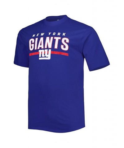 Men's Branded Royal New York Giants Big and Tall Speed and Agility T-shirt $21.12 T-Shirts