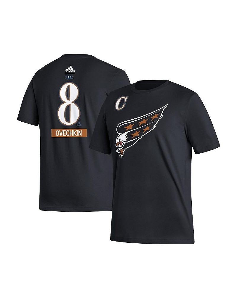 Men's Alexander Ovechkin Black Washington Capitals Reverse Retro 2.0 Name and Number T-shirt $20.64 T-Shirts