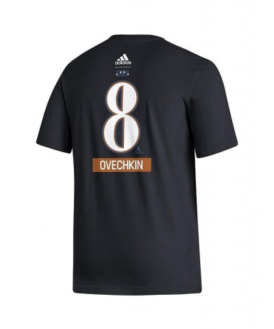 Men's Alexander Ovechkin Black Washington Capitals Reverse Retro 2.0 Name and Number T-shirt $20.64 T-Shirts