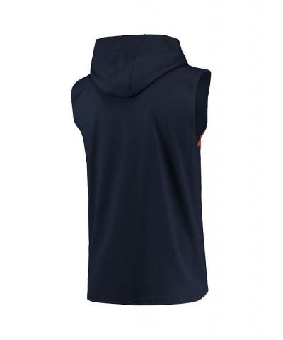 Men's Navy Chicago Bears Active Sleeveless Pullover Hoodie $32.25 T-Shirts