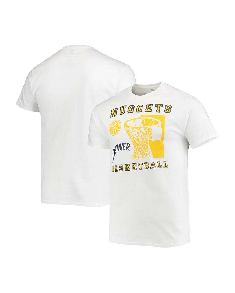 Men's White Denver Nuggets Slam Dunk T-shirt $18.00 T-Shirts