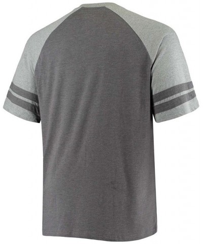 Men's Big and Tall Charcoal, Heathered Gray New Orleans Saints Two-Stripe Tri-Blend Raglan T-shirt $22.39 T-Shirts