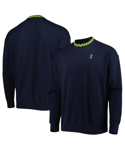 Men's Navy Manchester United Lifestyle Pullover Sweatshirt $42.11 Sweatshirt