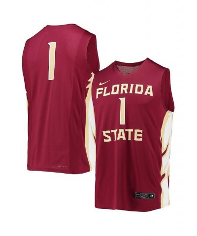 Men's 1 Garnet Florida State Seminoles Team Replica Basketball Jersey $42.50 Jersey