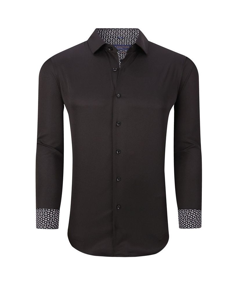 Men's Solid Slim Fit Wrinkle Free Stretch Long Sleeve Button Down Shirt $18.19 Dress Shirts