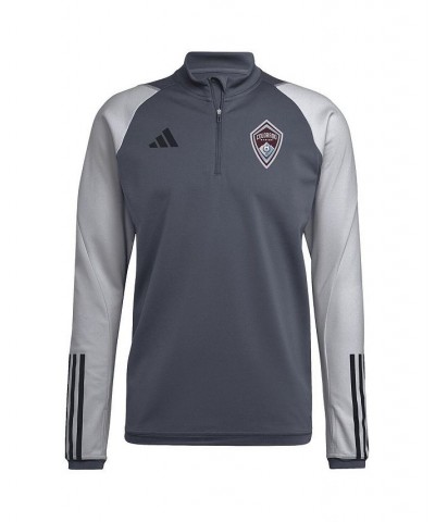 Men's Gray Colorado Rapids 2023 On-Field AEROREADY Quarter-Zip Training Top $45.04 Tops