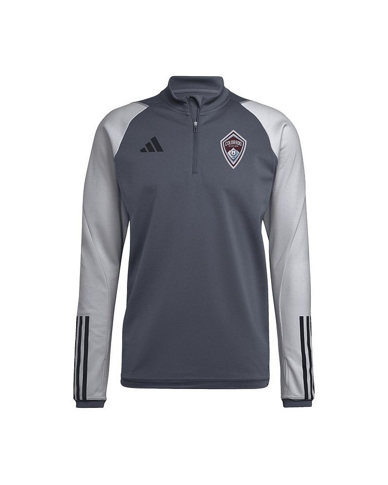 Men's Gray Colorado Rapids 2023 On-Field AEROREADY Quarter-Zip Training Top $45.04 Tops