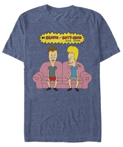 Beavis and Butthead MTV Men's Couch Potatoes Logo Short Sleeve T-Shirt Blue $14.00 T-Shirts